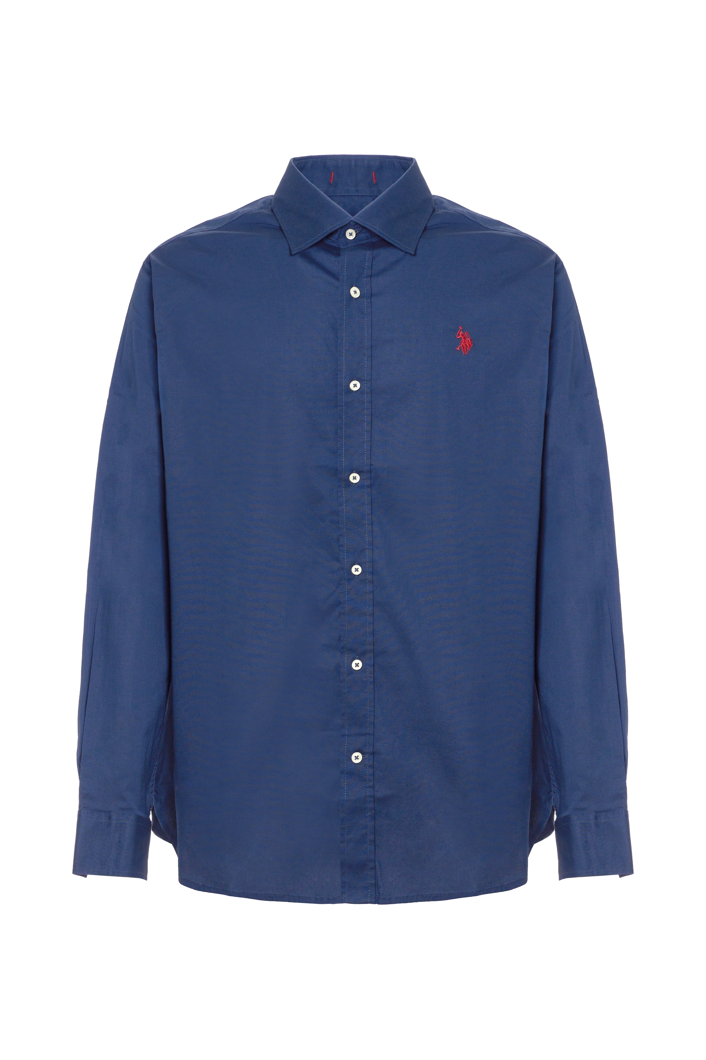 Camicia in cotone stretch popeline slim fit