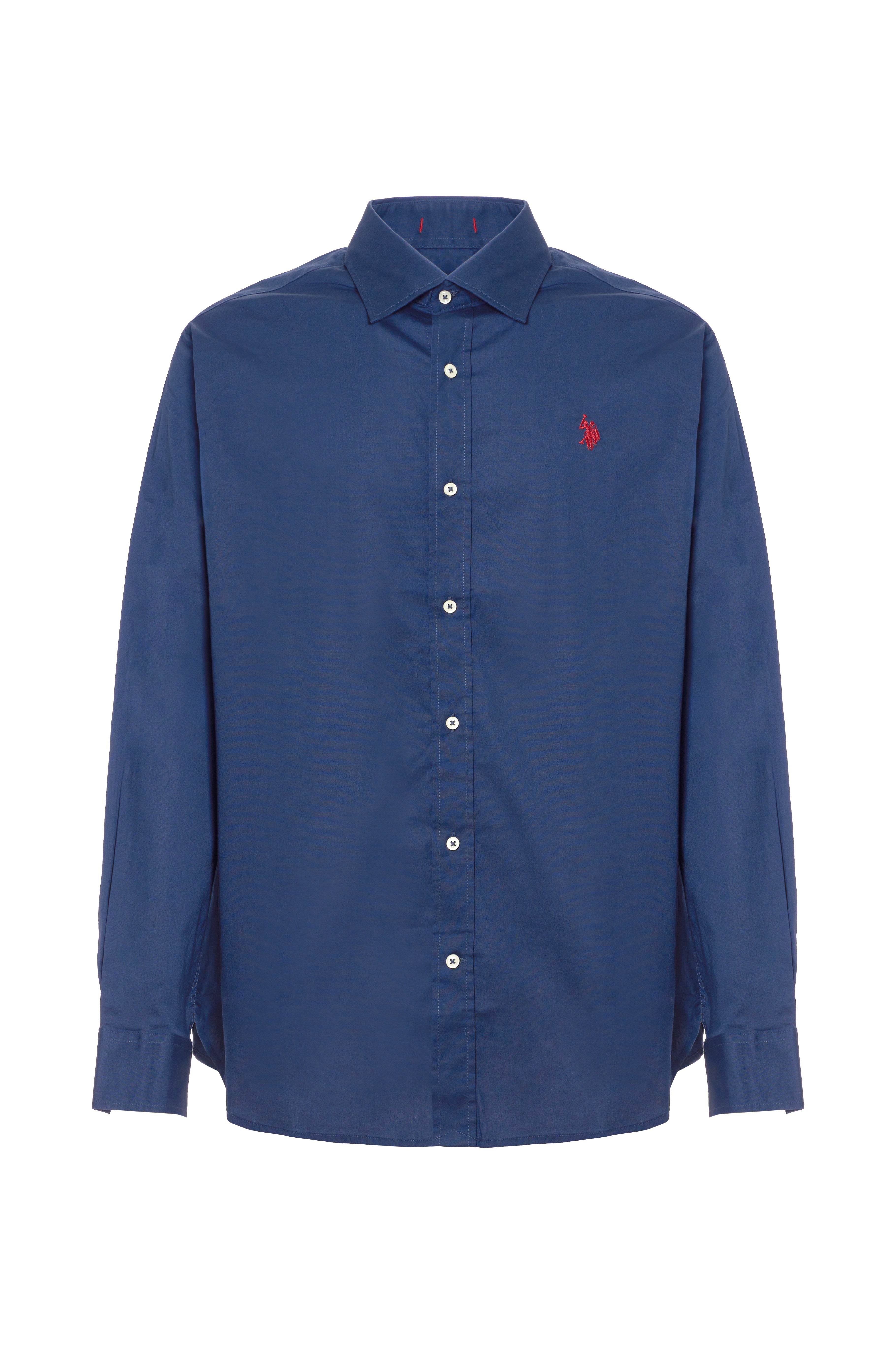Camicia in cotone stretch popeline slim fit