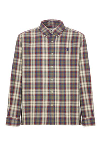 Camicia in cotone indigo melange regular fit