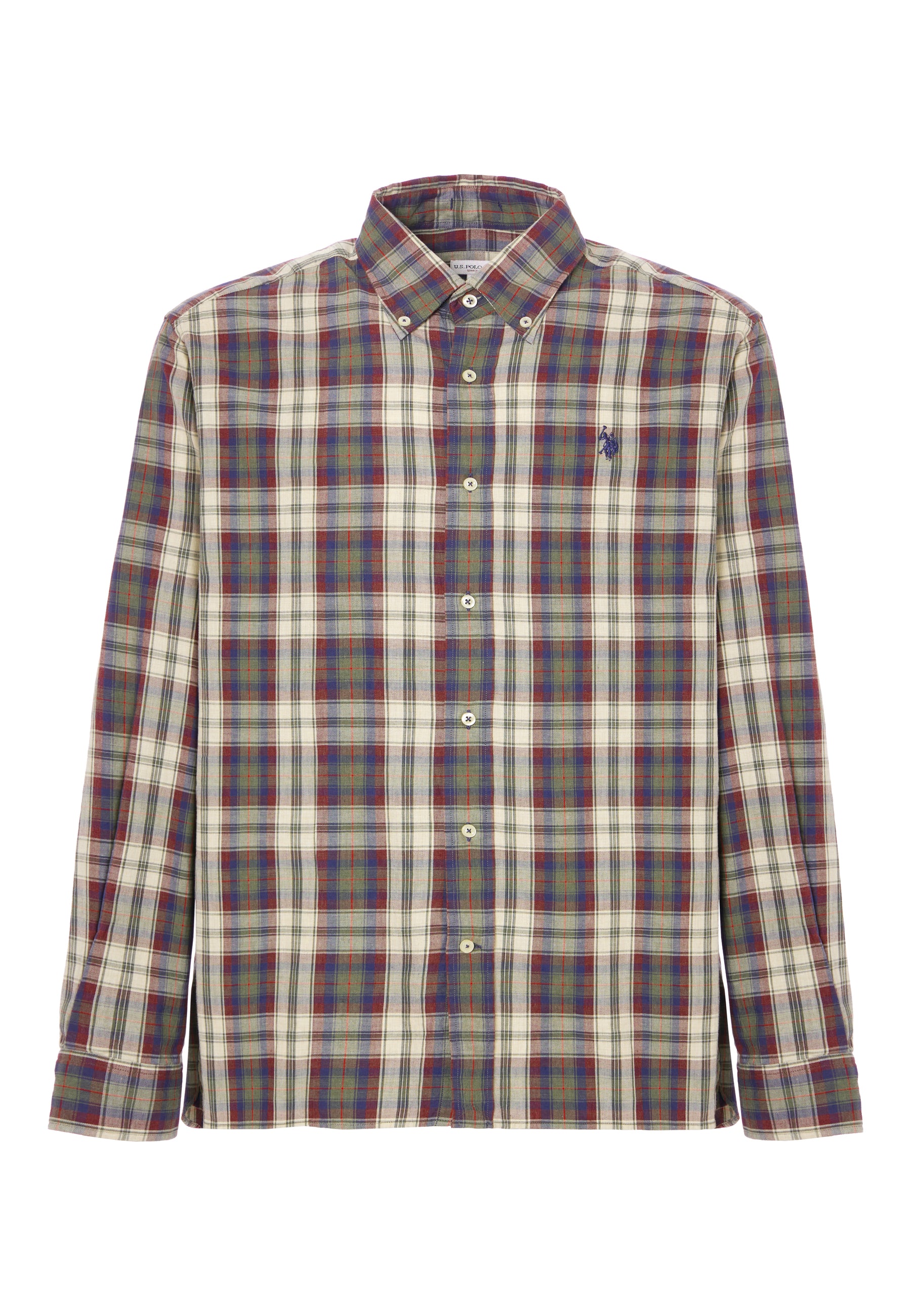 Camicia in cotone indigo melange regular fit