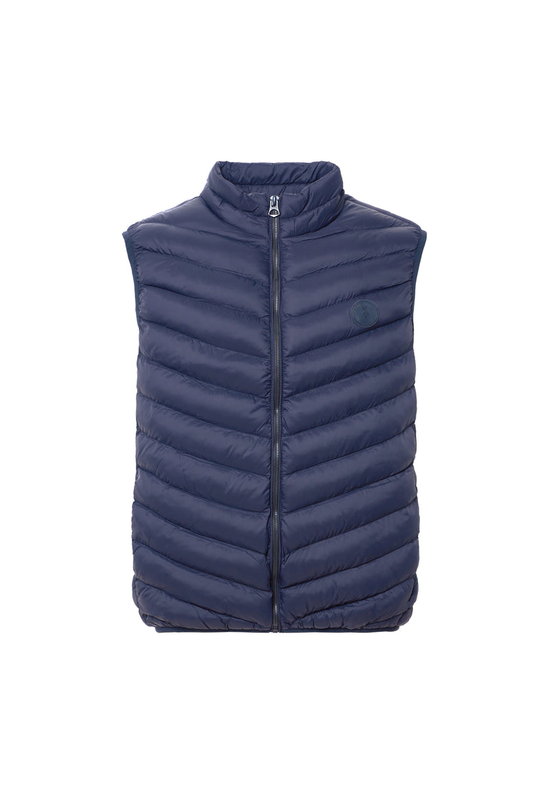 Gilet smanicato con logo