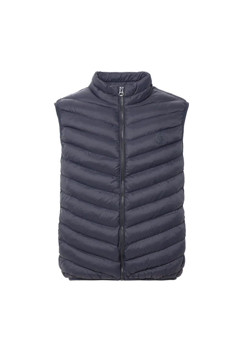 Gilet smanicato con logo