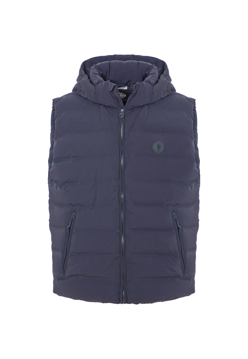 Gilet stretch nylon con cappuccio