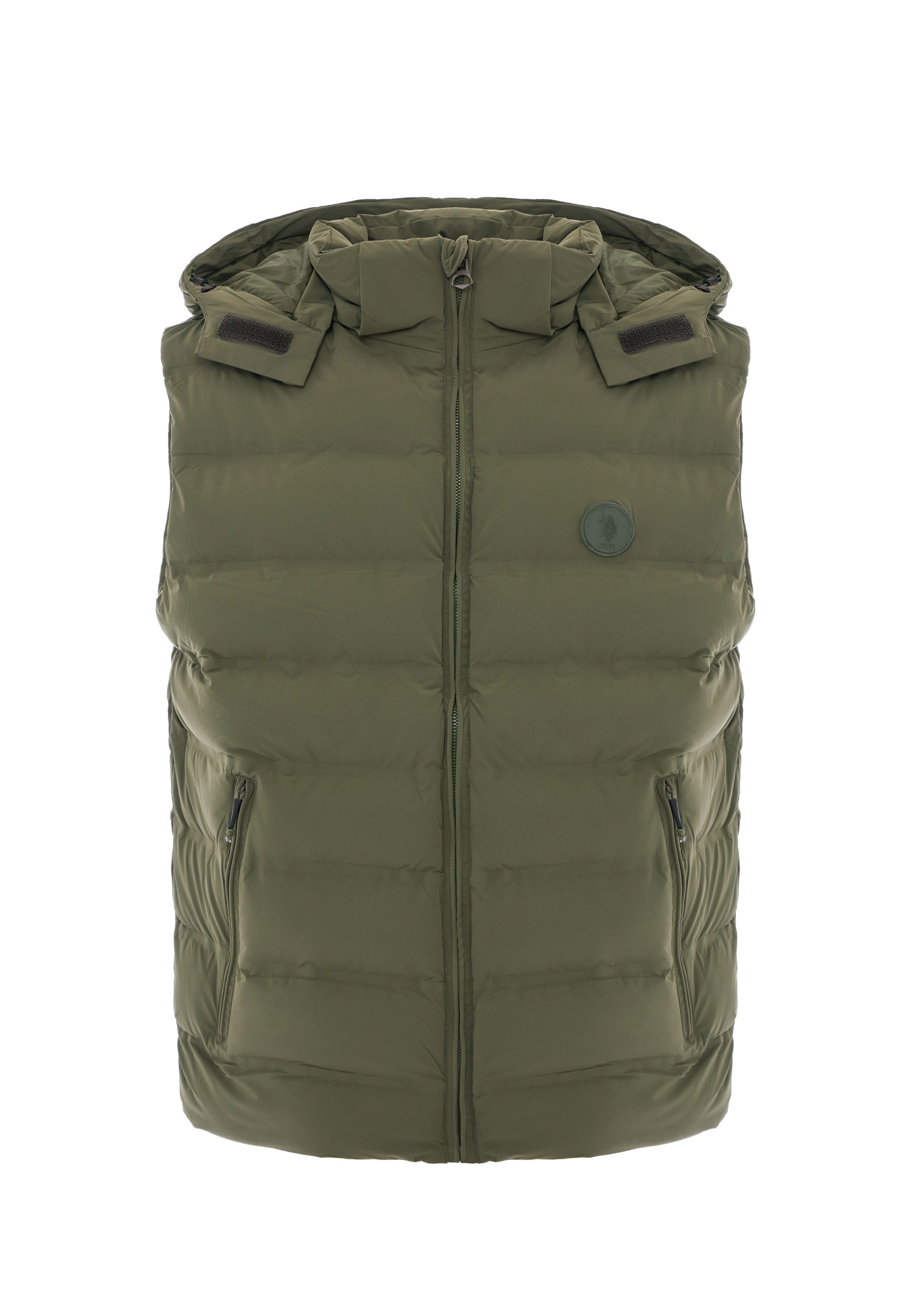 Gilet stretch nylon con cappuccio