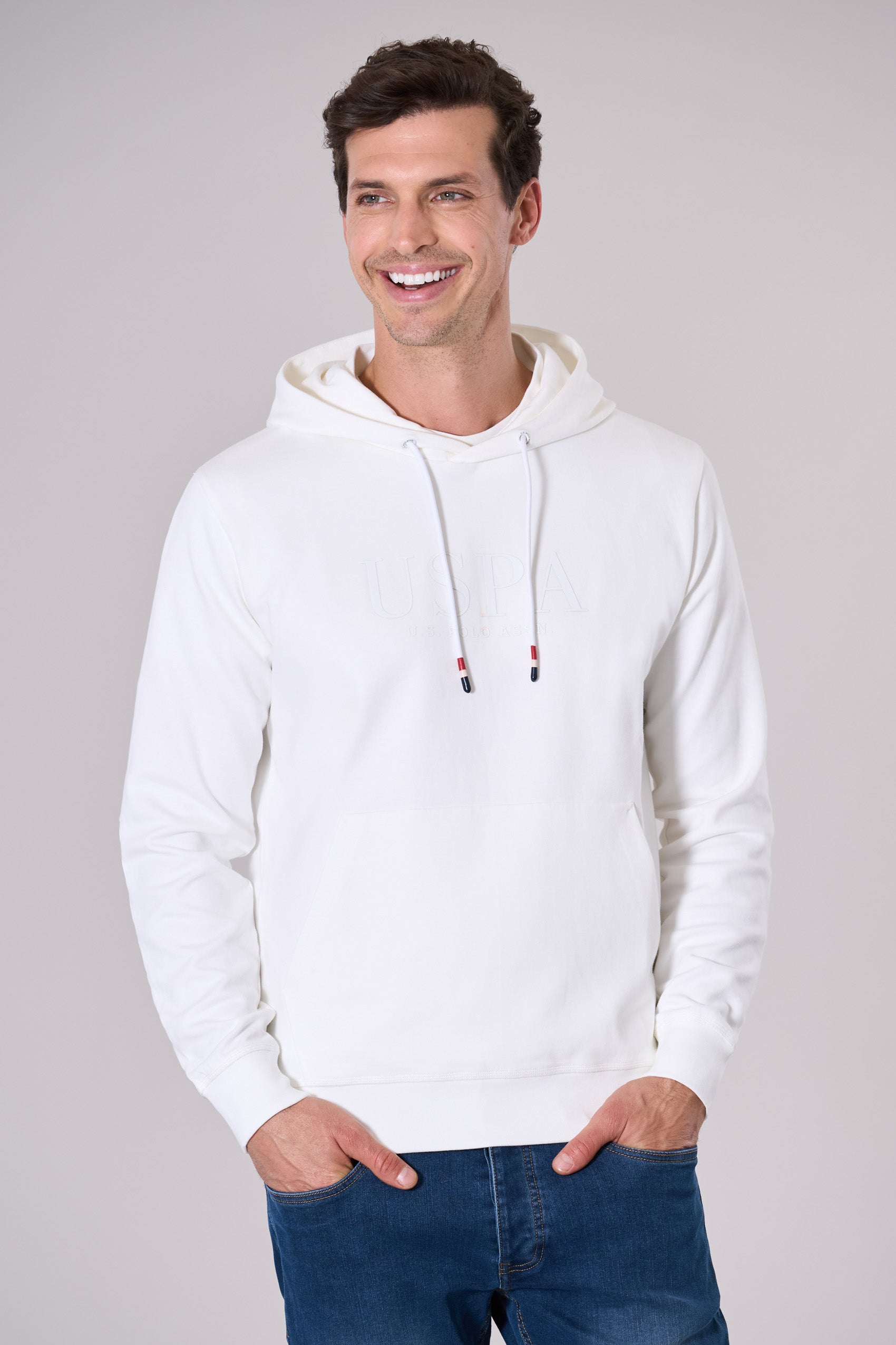 Felpa con cappuccio stretch interlock USPA