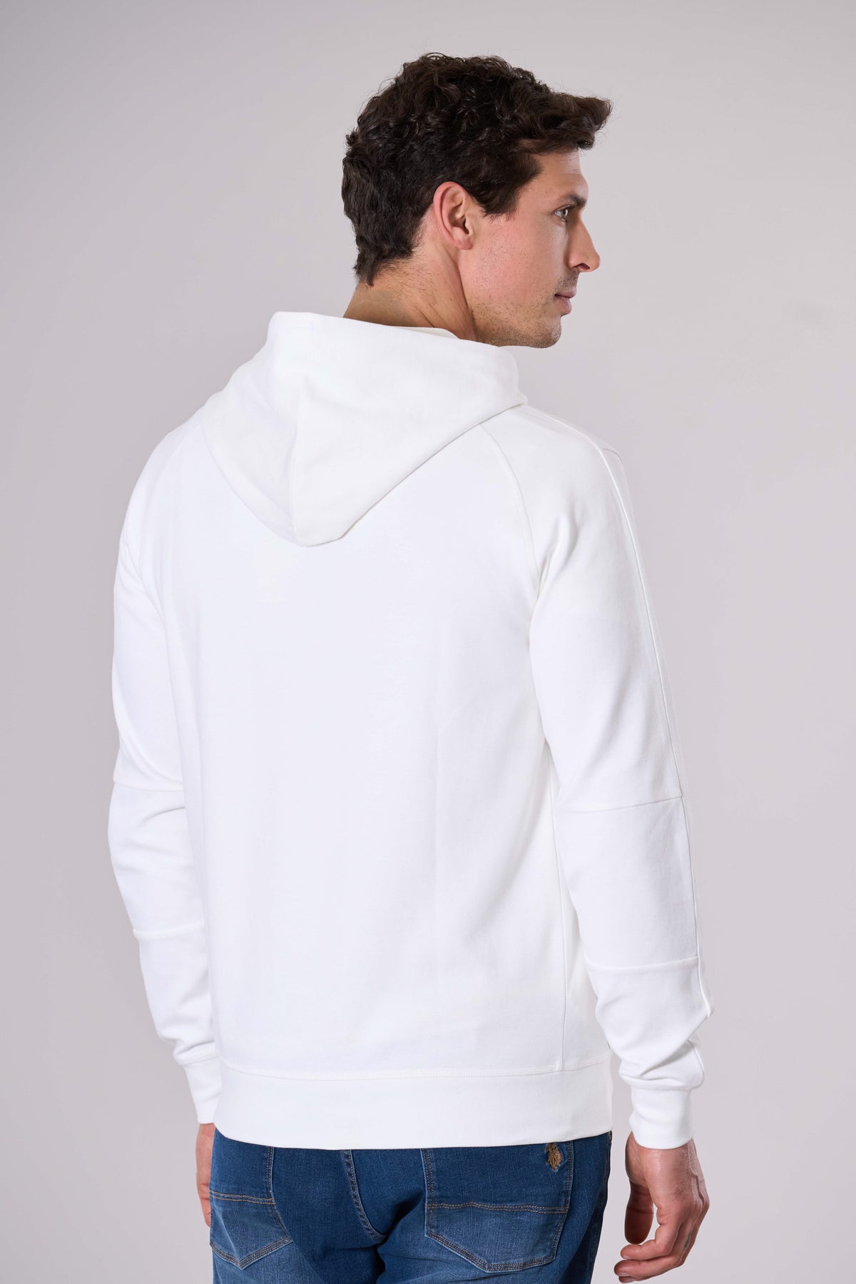 Felpa con cappuccio stretch interlock USPA