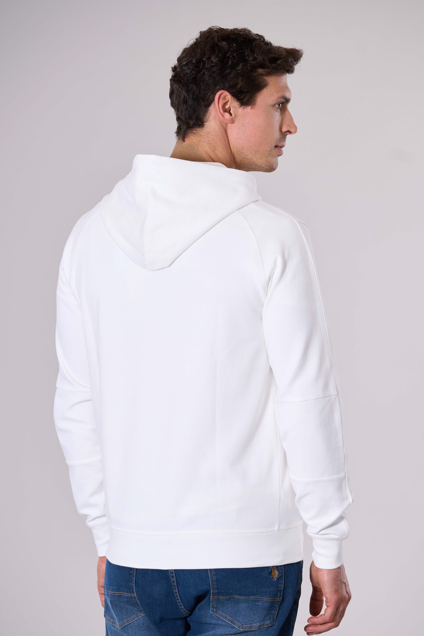 Felpa con cappuccio stretch interlock USPA