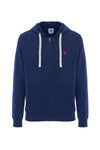 Felpa in cotone con cappuccio e chiusura zip