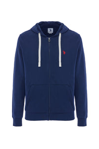 Felpa in cotone con cappuccio e chiusura zip