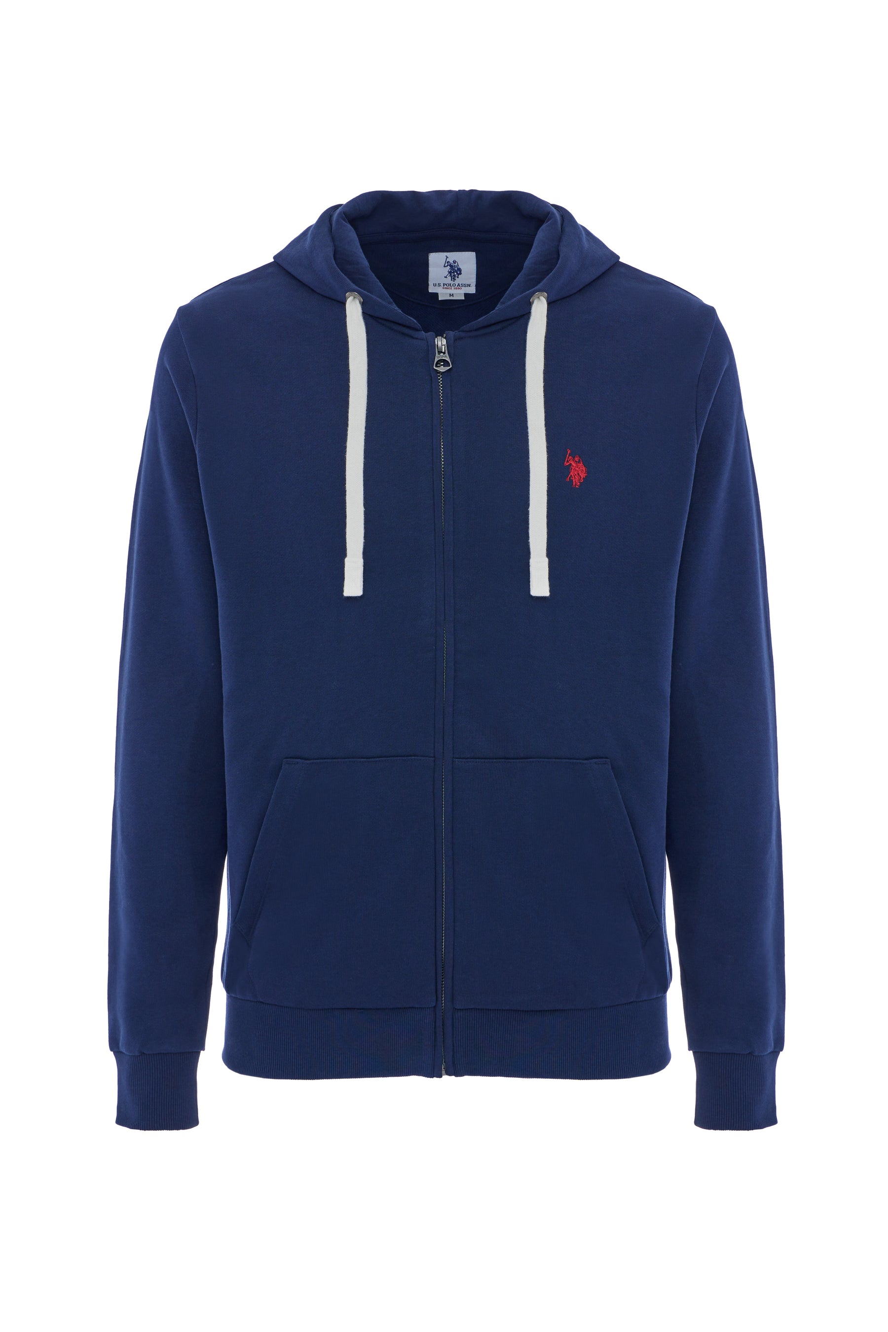 Felpa in cotone con cappuccio e chiusura zip