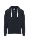 Felpa in cotone con cappuccio e chiusura zip