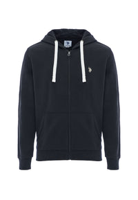 Felpa in cotone con cappuccio e chiusura zip