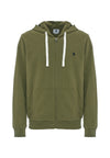 Felpa in cotone con cappuccio e chiusura zip