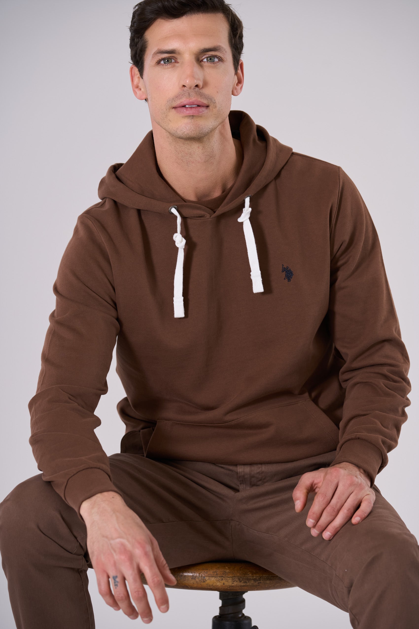 Felpa in cotone con cappuccio
