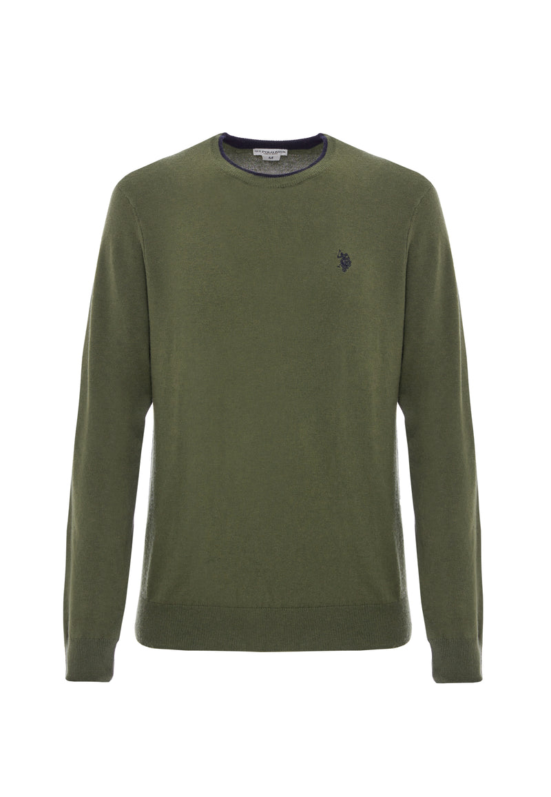 Maglia girocollo  misto lana e viscosa
