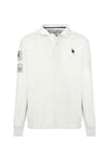 Polo a maniche lunghe heavy jersey con patch