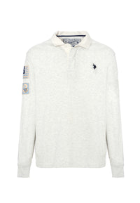 Polo a maniche lunghe heavy jersey con patch