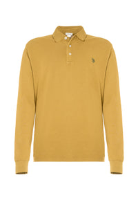 Polo a maniche lunghe heavy jersey tinto capo