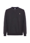 Felpa girocollo in cotone con logo