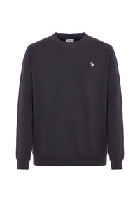 Felpa girocollo in cotone con logo