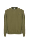 Felpa girocollo in cotone con logo