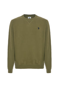 Felpa girocollo in cotone con logo