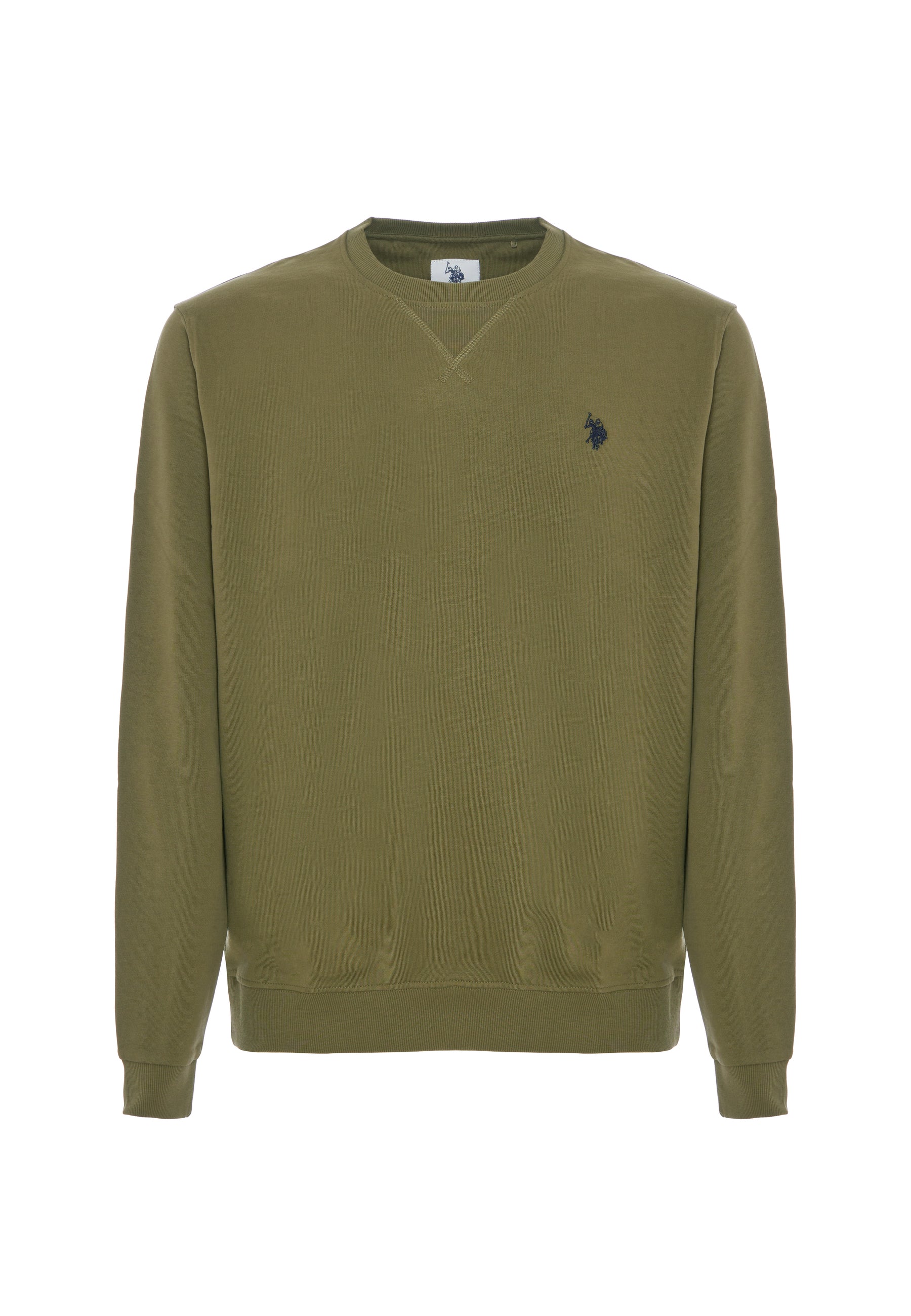 Felpa girocollo in cotone con logo