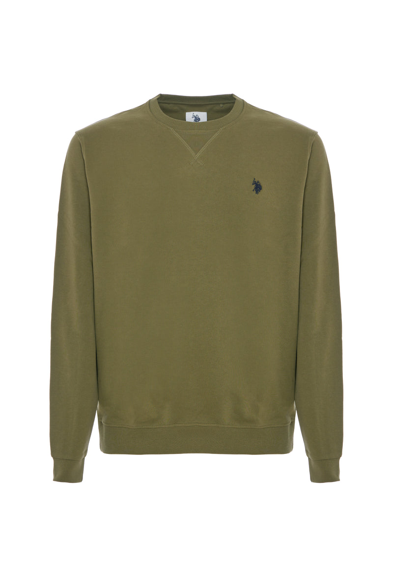 Felpa girocollo in cotone con logo
