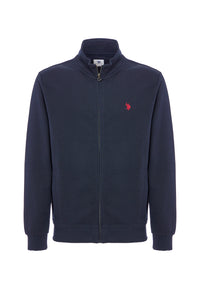 Felpa in cotone con chiusura zip