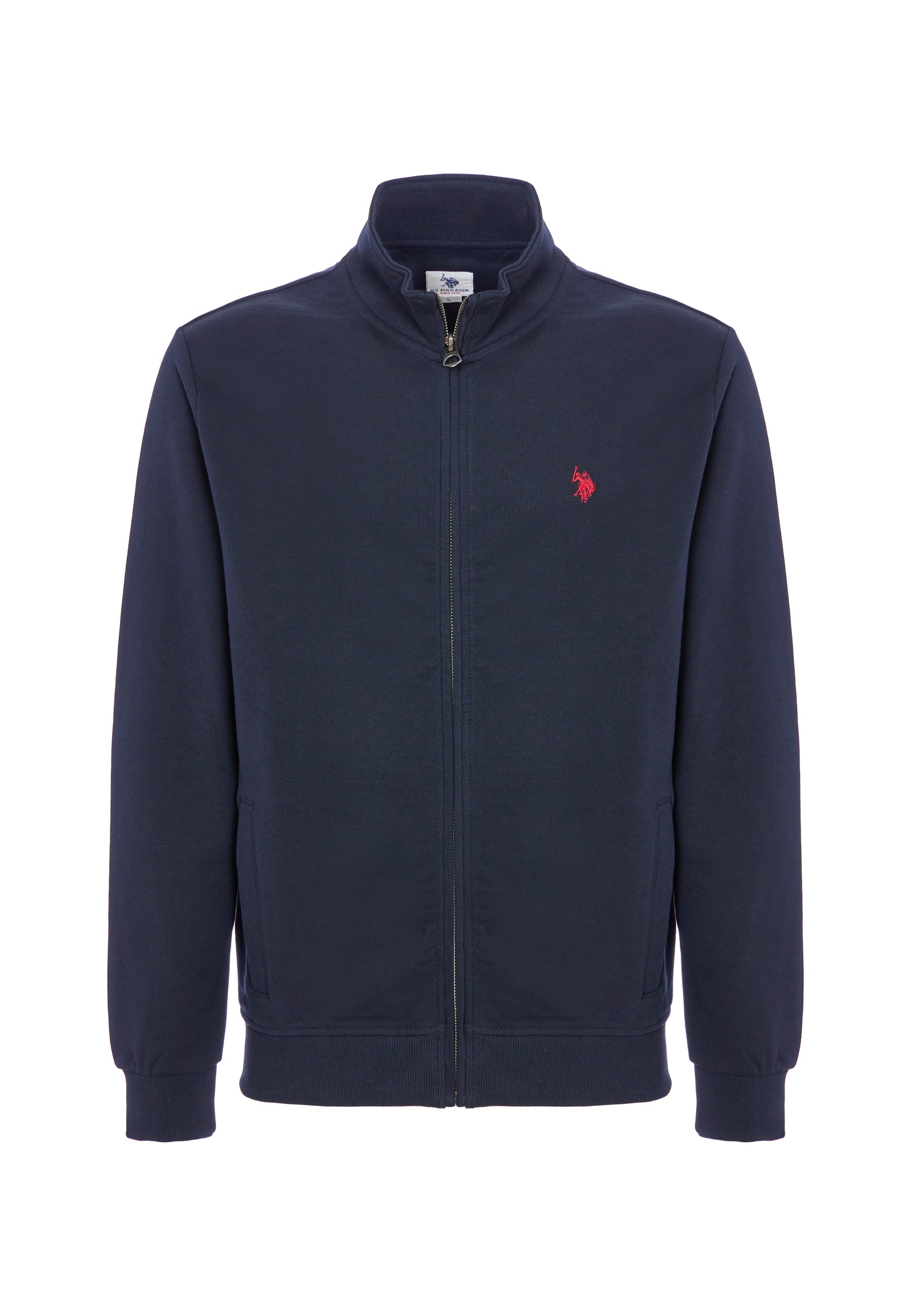 Felpa in cotone con chiusura zip