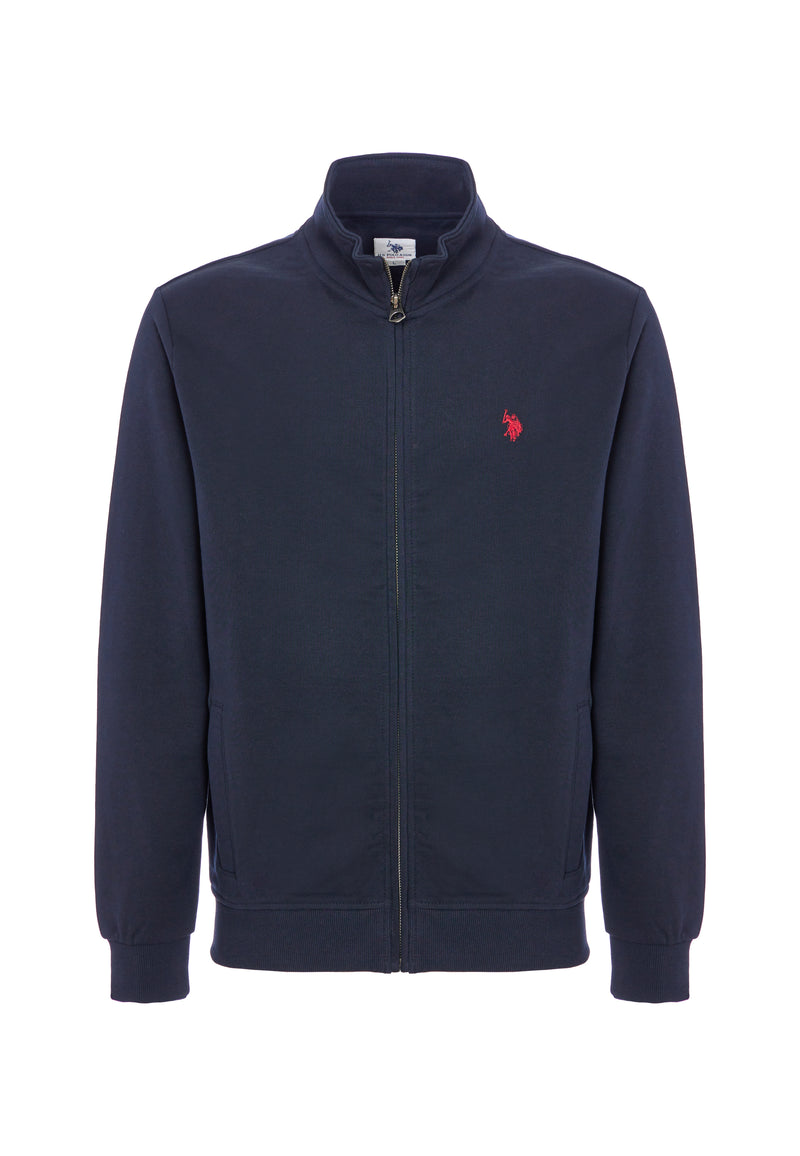 Felpa in cotone con chiusura zip