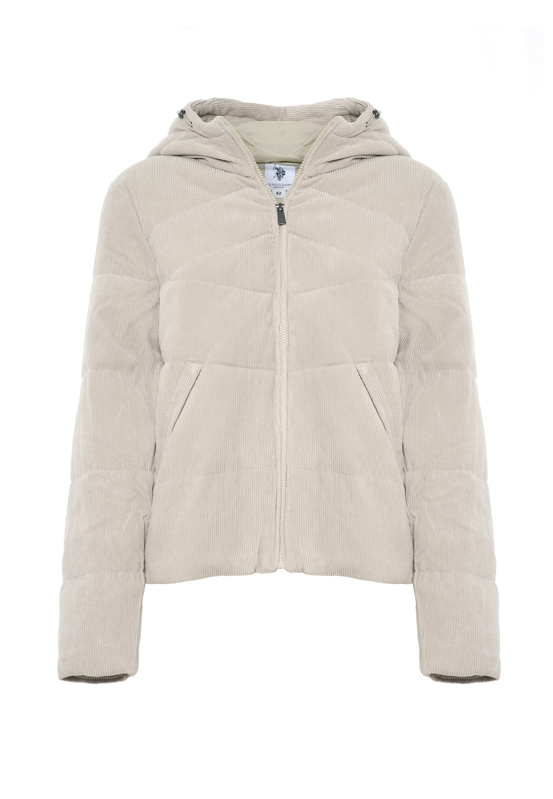 Giacca in velluto stretch con cappuccio