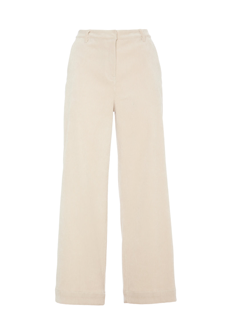 Pantalone dritto in velluto a coste