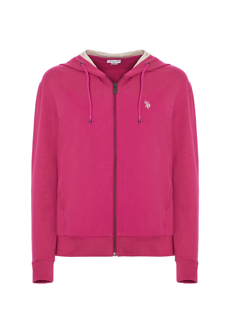 Felpa con cappuccio e chiusura zip