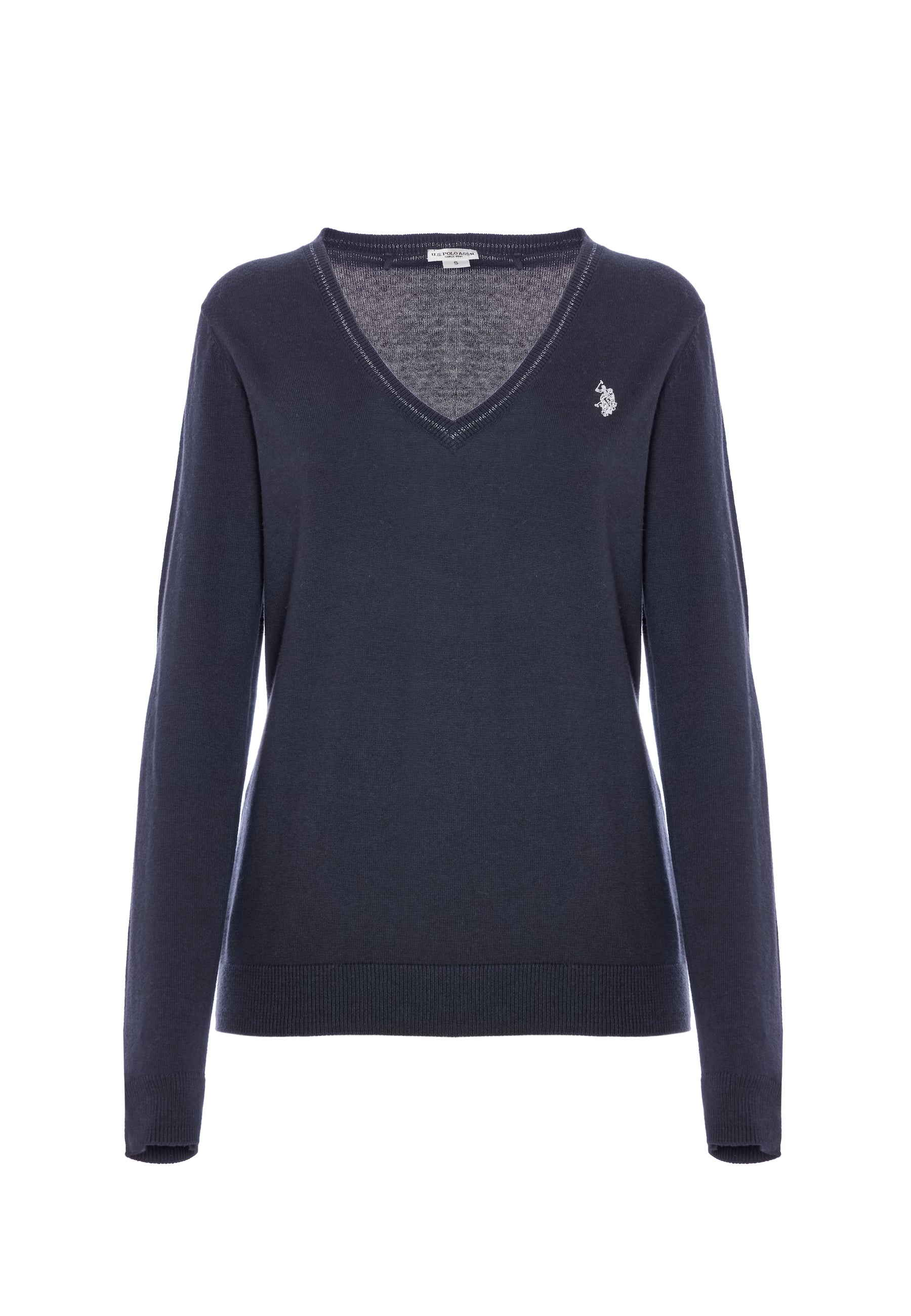 Maglia scollo a V cotone e cashmere