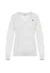Maglia scollo a V cotone e cashmere