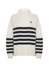 Maglione dolcevita a righe