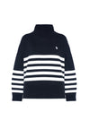 Maglione dolcevita a righe