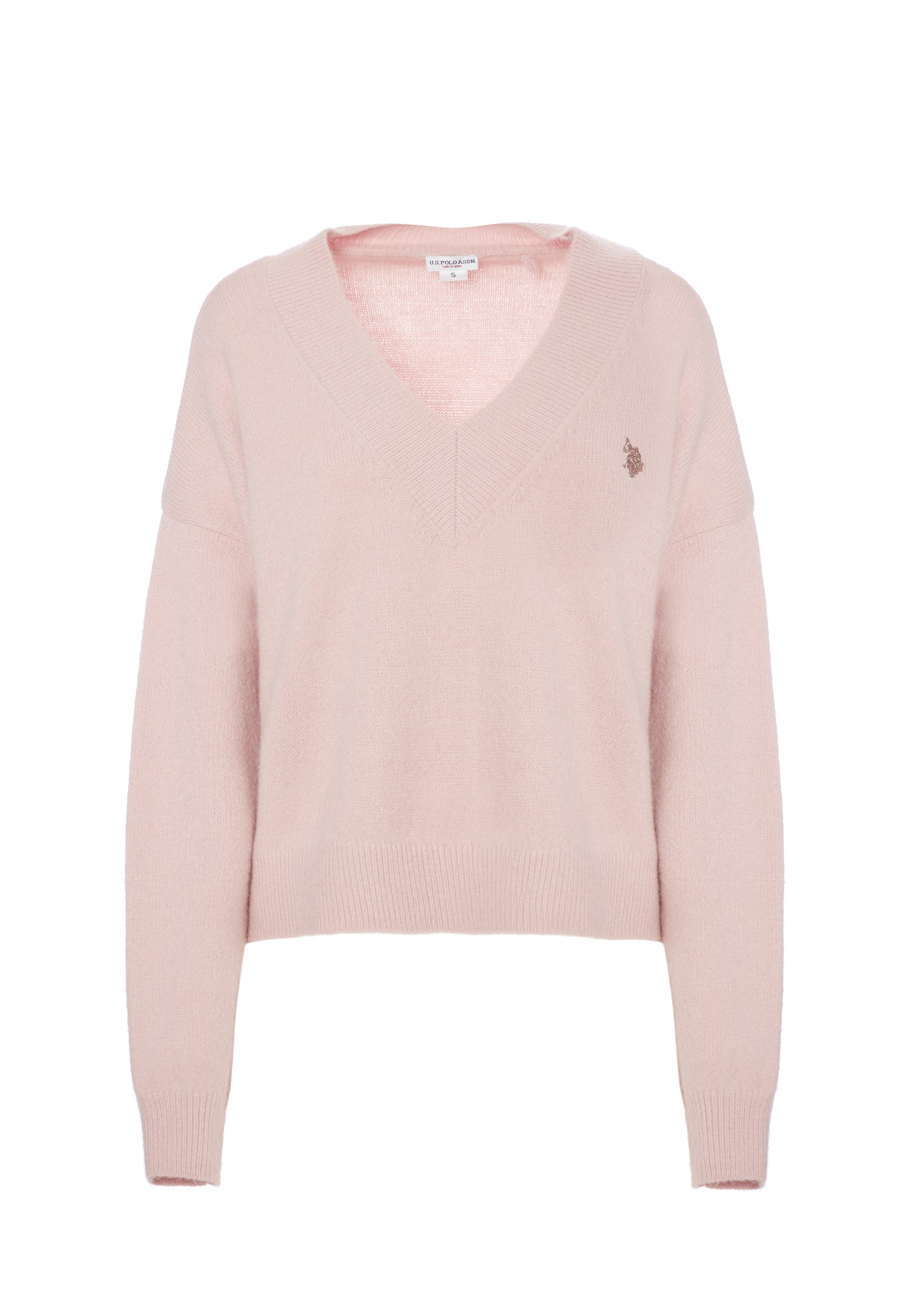 Maglia scollo a V over con logo