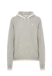 Maglia con cappuccio misto lana merino riciclata