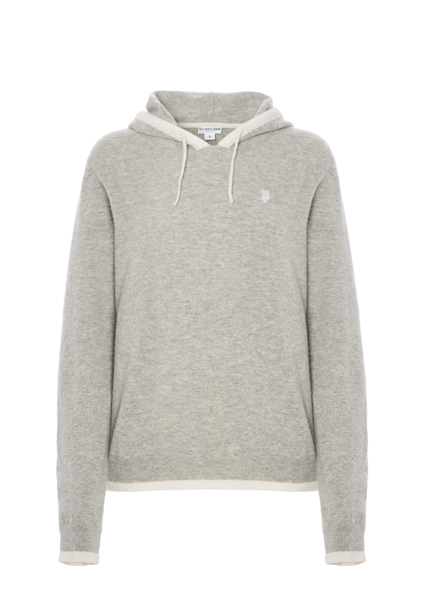 Maglia con cappuccio misto lana merino riciclata