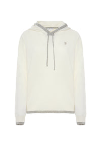 Maglia con cappuccio misto lana merino riciclata