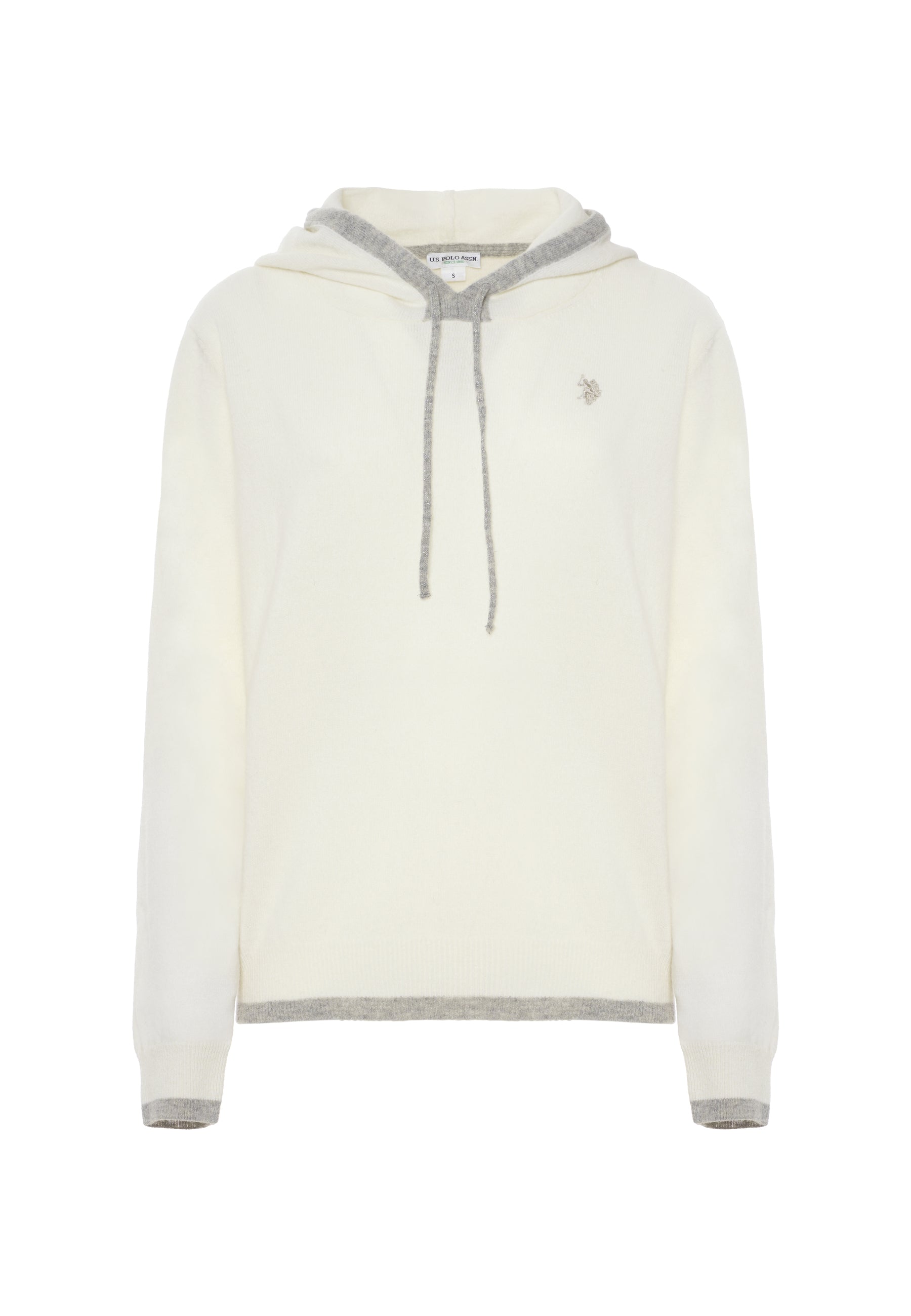 Maglia con cappuccio misto lana merino riciclata