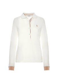 Polo a maniche lunghe micro piquet stretch