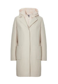 Cappotto combinato in nylon e panno