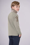 Polo a maniche lunghe carbon finishing con numero