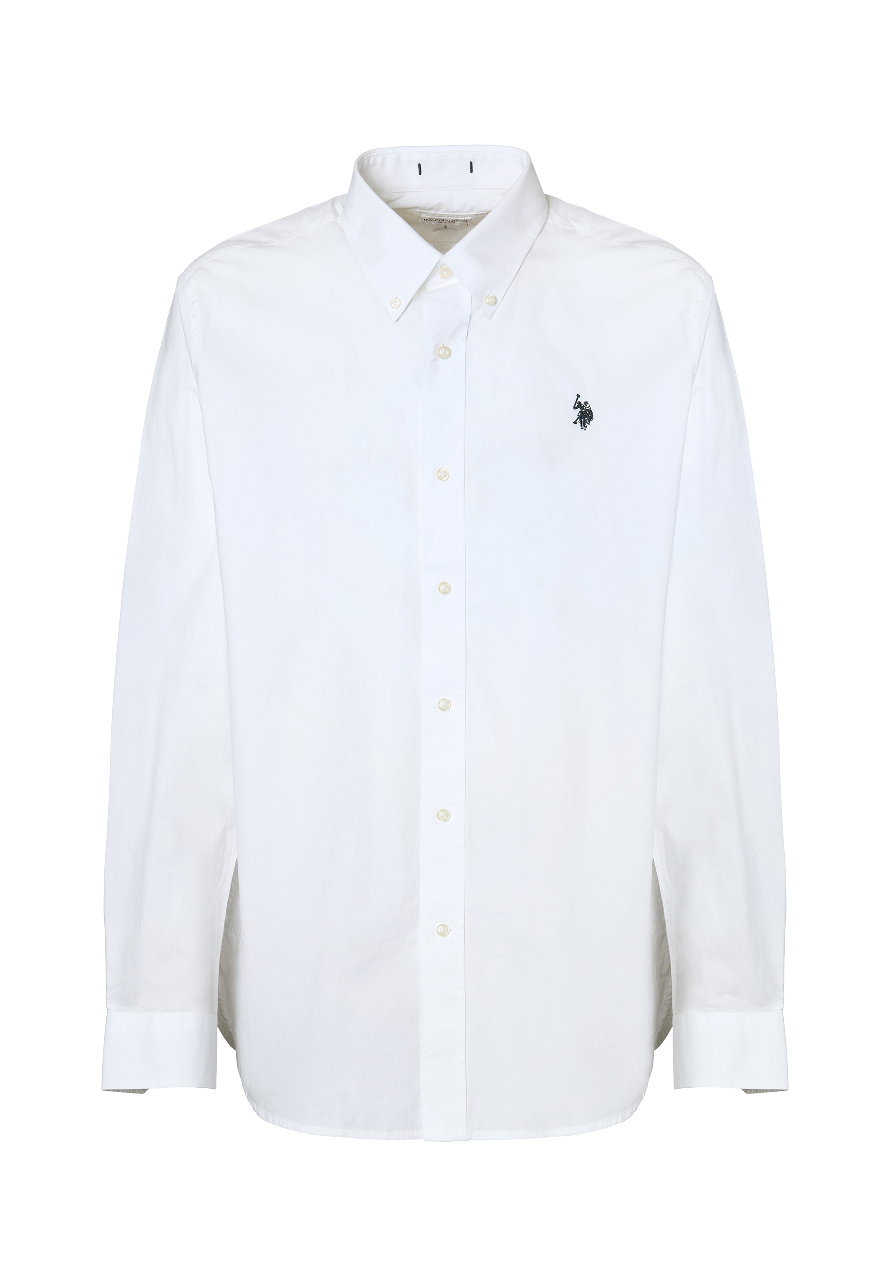 Camicia in cotone popeline regular fit con logo