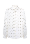 Camicia in lino con fantasia palme slim fit