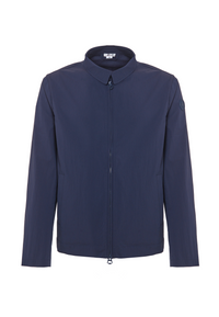 Giacca full zip in cotone stretch nylon