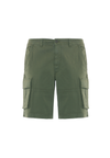Pantaloni corti cargo in cotone twill stretch